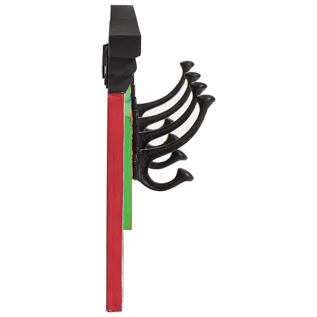 Vidaxx porte-manteau noir 80 x 25 x 2 cm en bois de manguier massif