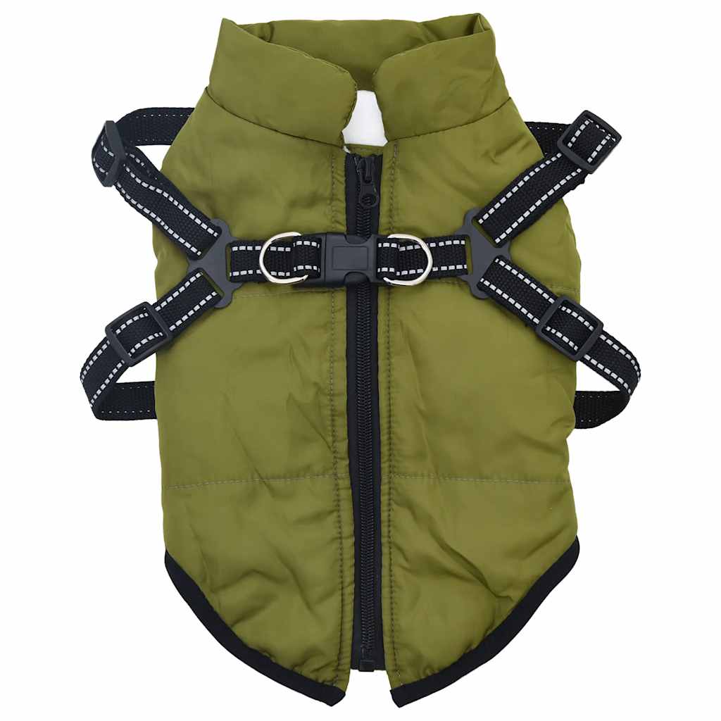 Vidaxl Mabin Dog avec armure étanche réfléchie de l'armée verte S