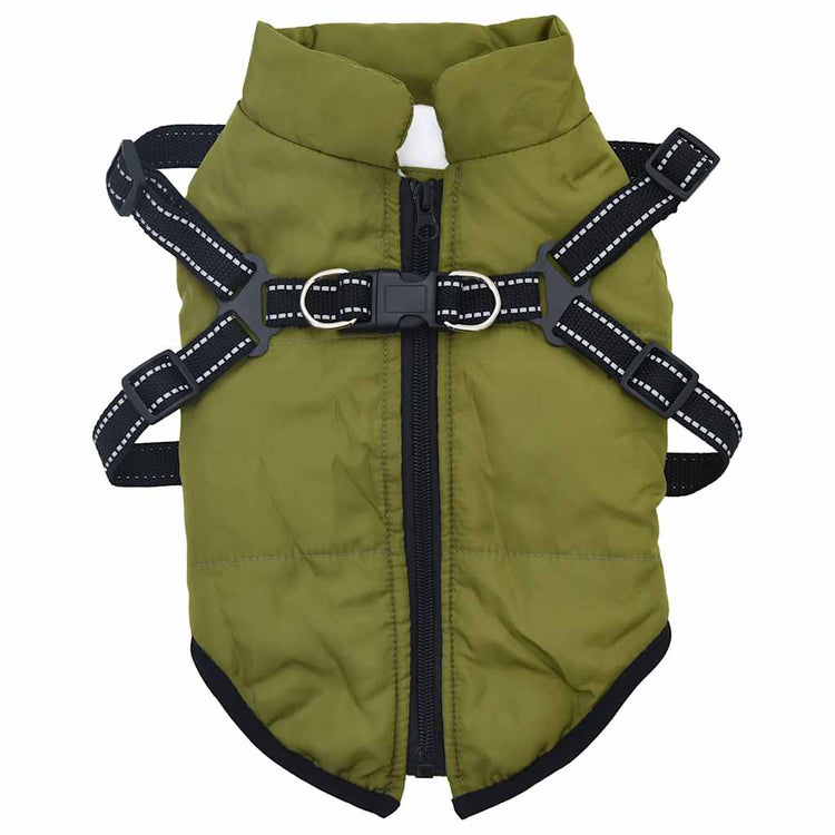 Vidaxl Mabin Dog avec armure étanche à l'armée réfléchissante verte L