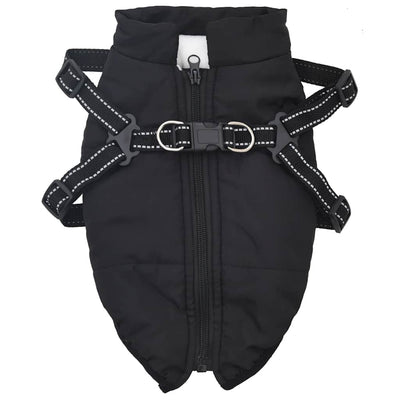 Veste de chiens Vidaxl avec armure étanche à réflexion noire xl
