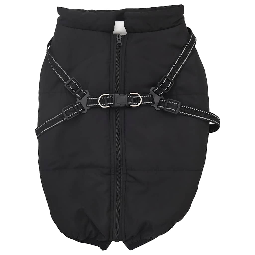 Veste de chien vidaxl avec armure étanche à réflexion noir 3xl