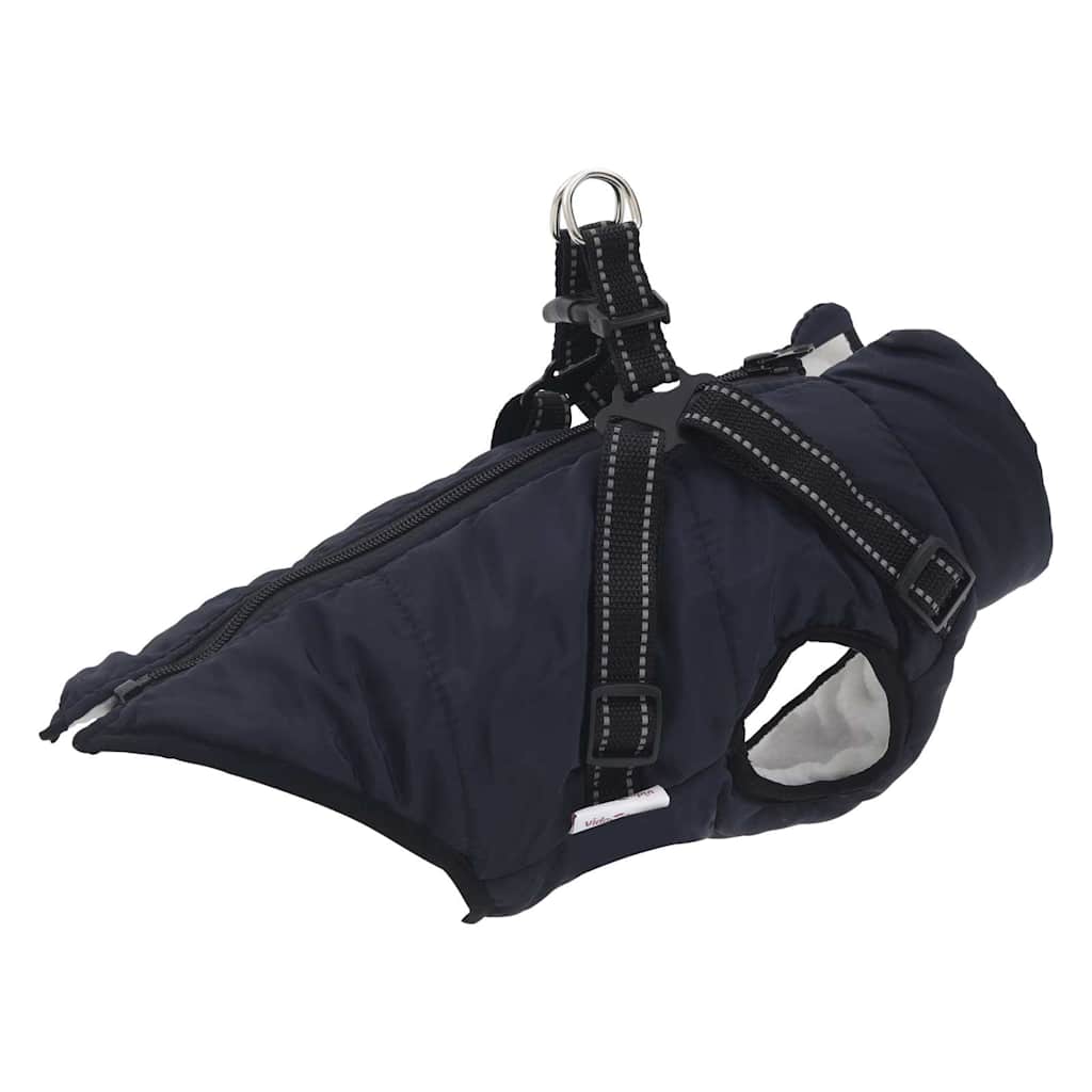 Vidaxl Chernet Dog avec armure étanche Bleu de la marine réfléchissante 2xl