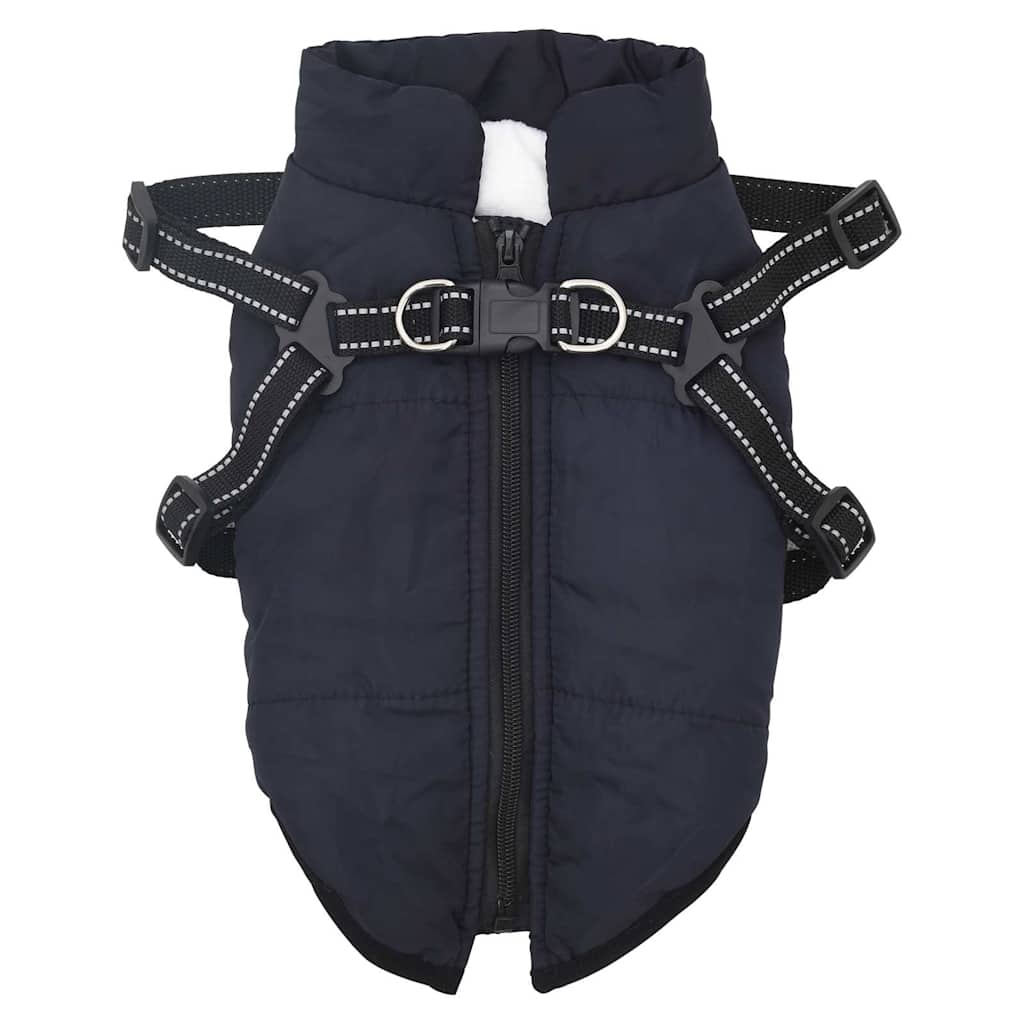 Vidaxl Chernet Dog avec armure étanche Bleu de la marine réfléchissante 2xl