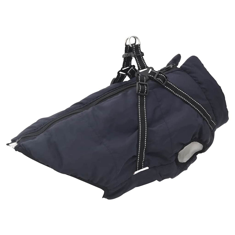 Veste de chiens Vidaxl avec armure étanche Bleu de la marine réfléchissante 3xl