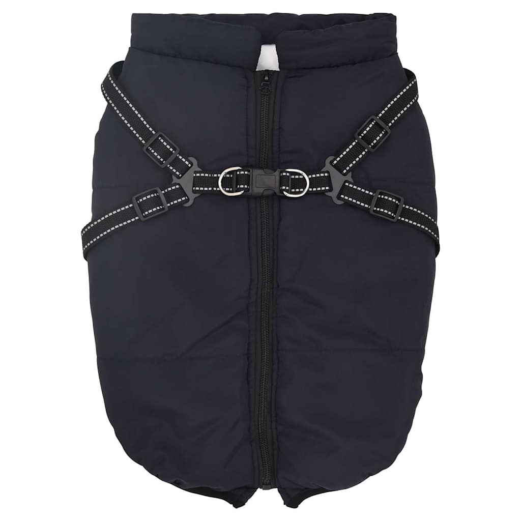 Veste de chiens Vidaxl avec armure étanche Bleu de la marine réfléchissante 3xl