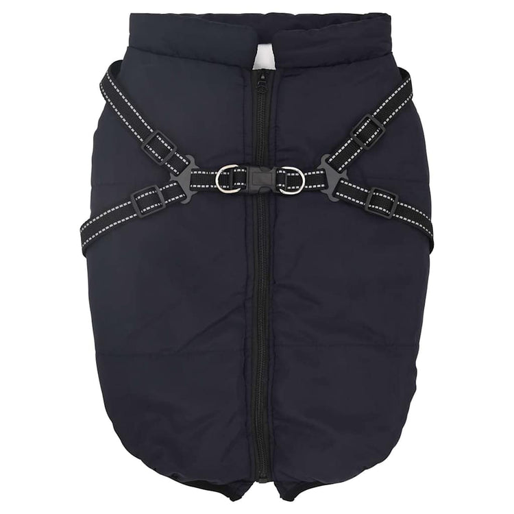 Veste de chiens Vidaxl avec armure étanche Bleu de la marine réfléchissante 3xl