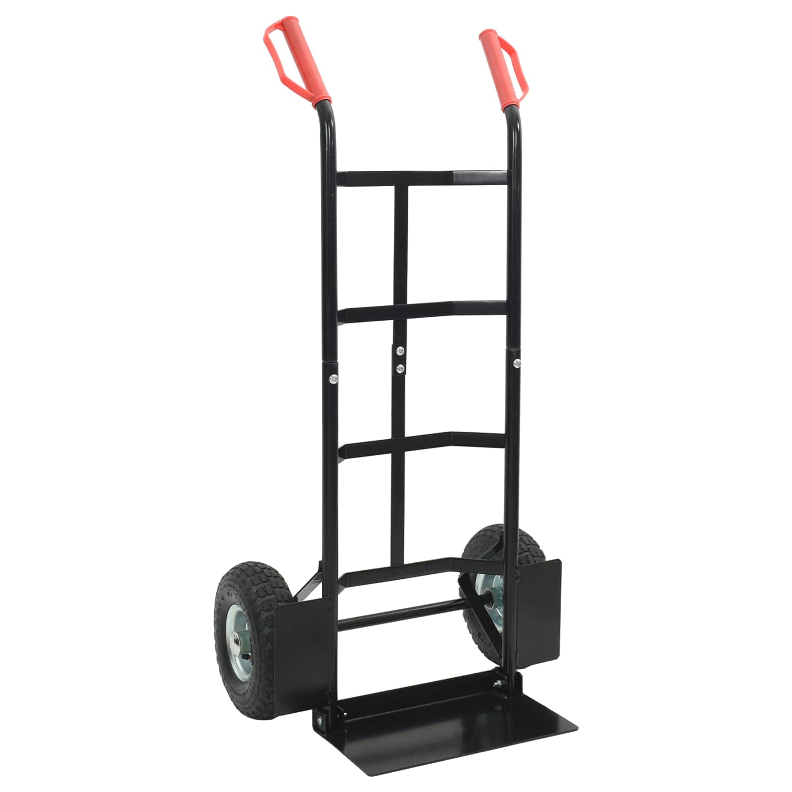 Vidaxx chariot à main noir et rouge 57 x 46 x 113 cm acier
