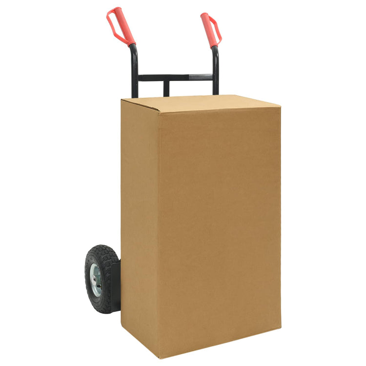 Vidaxx chariot à main noir et rouge 57 x 46 x 113 cm acier