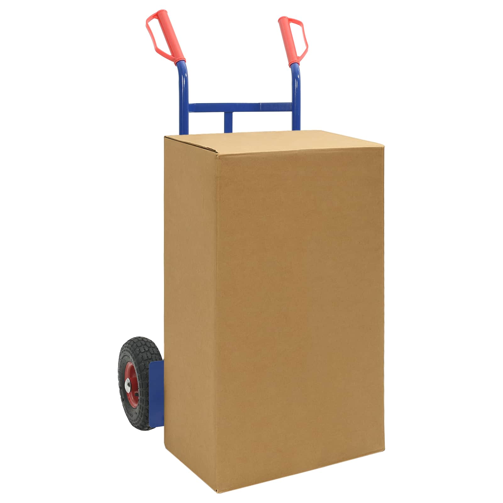 VidaXL chariot à main bleu et rouge 57 x 46 x 113 cm acier