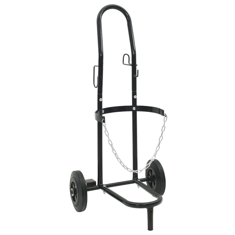 VidaXL chariot à main noir et rouge 49 x 49 x 101 cm acier