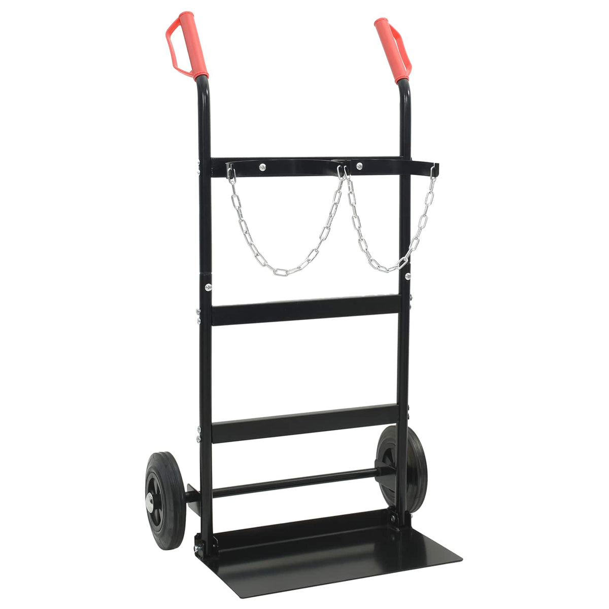 VidaXL chariot à main noir et rouge 63 x 43,5 x 110 cm acier