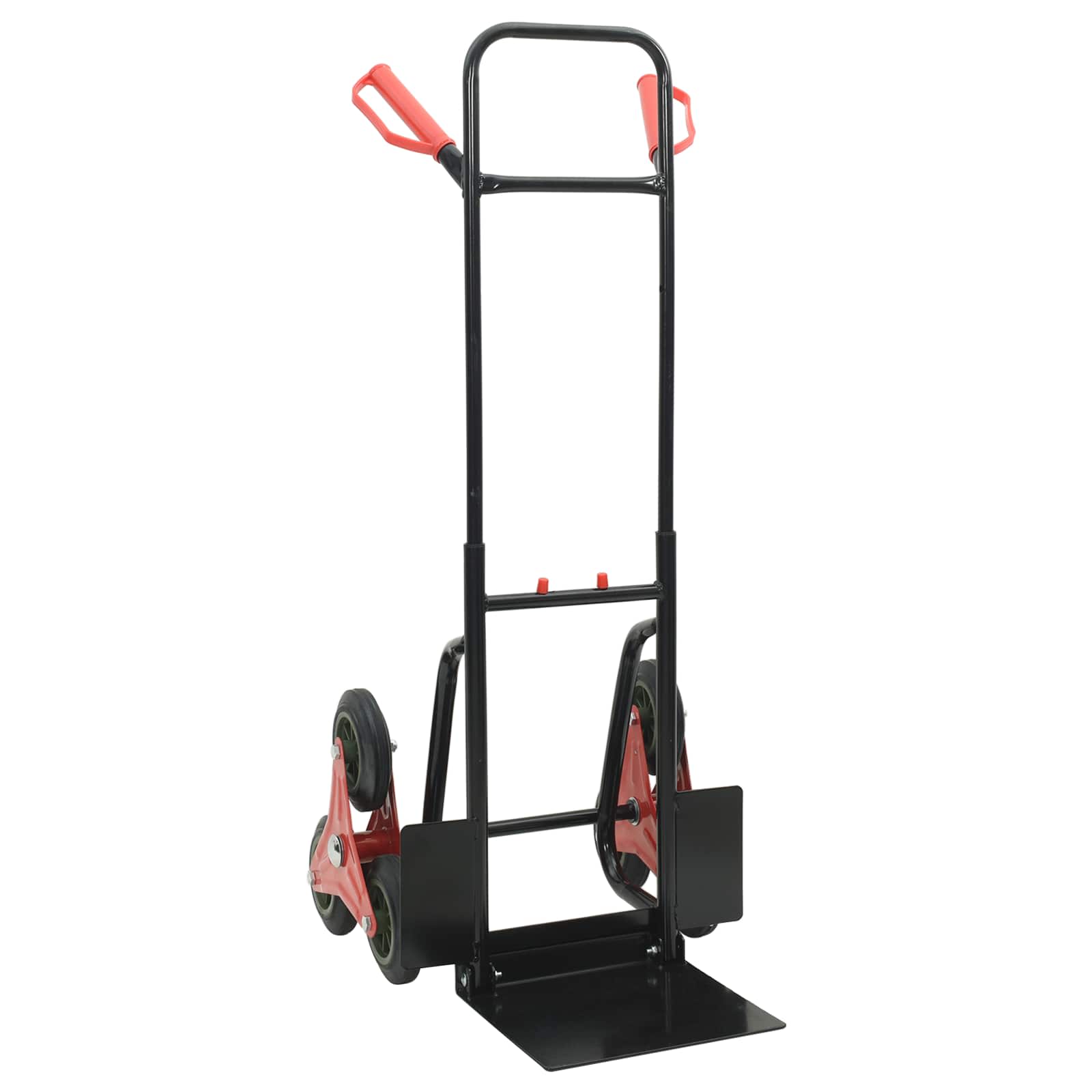Vidaxxl chariot à main noir et rouge 64,5 x 49,5 x 114 cm acier
