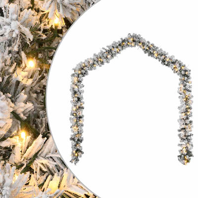 Vidaxl Garland de Noël avec éclairage LED 10 m en PVC vert
