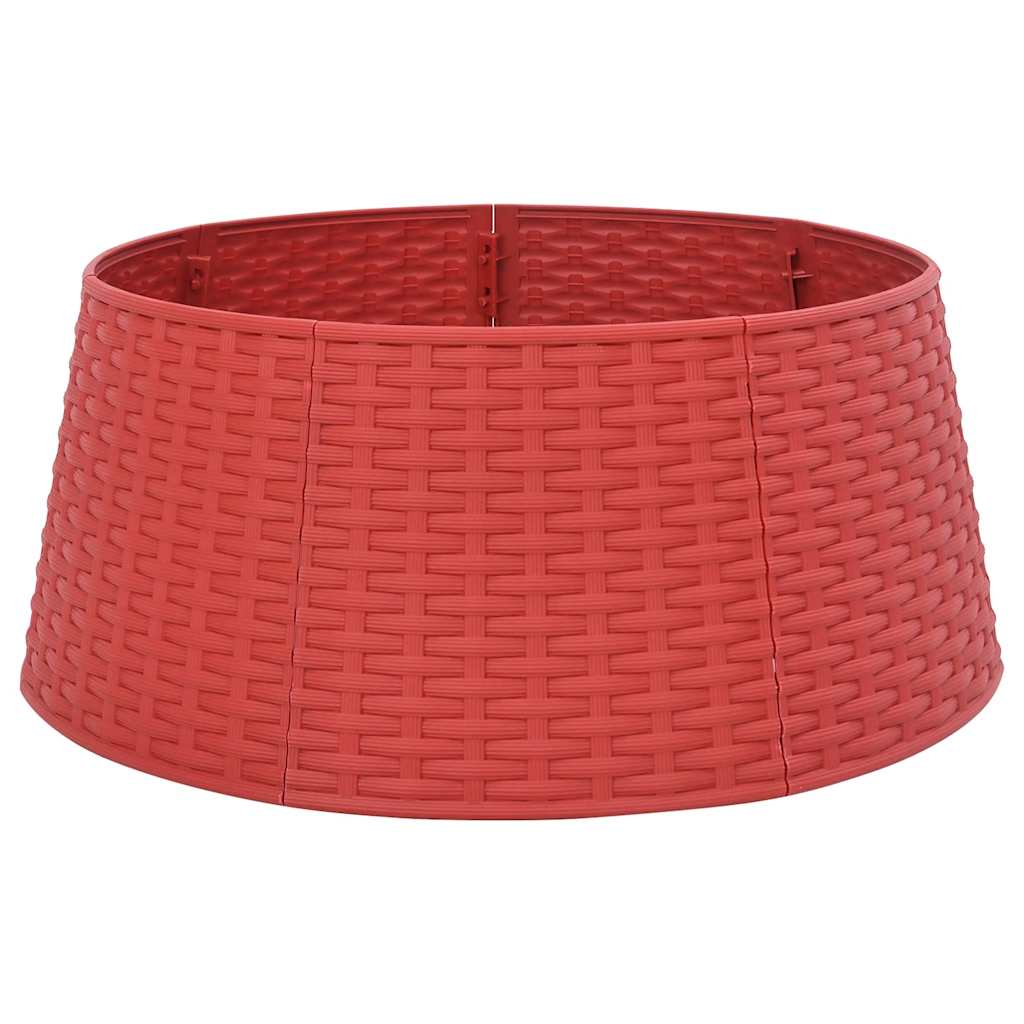 Vidaxl Jupe d'arbre de Noël Ø56x23 cm Rouge en plastique
