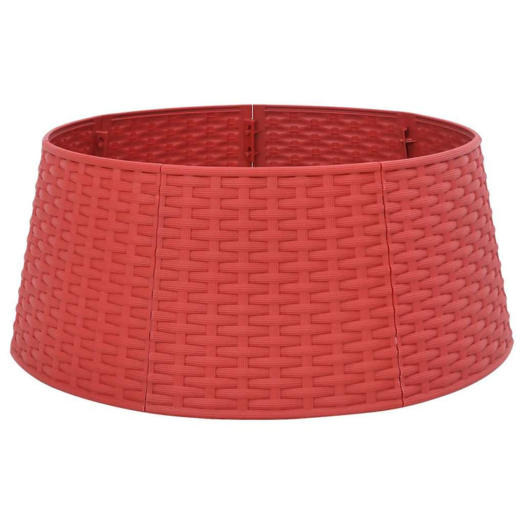 Vidaxl Jupe d'arbre de Noël Ø56x23 cm Rouge en plastique