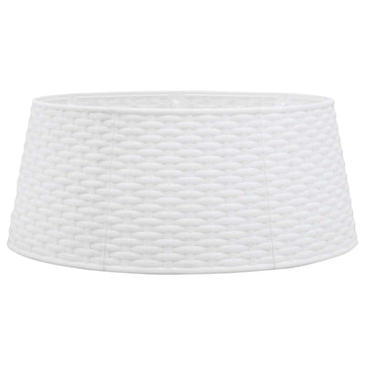 Vidaxl Jupe d'arbre de Noël Ø56x23 cm Plastique blanc