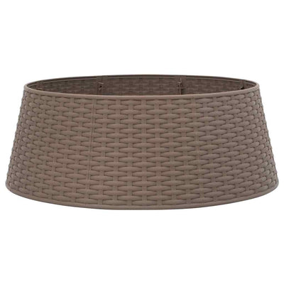 Vidaxl Jupe d'arbre de Noël Ø65x23 cm en plastique marron en plastique