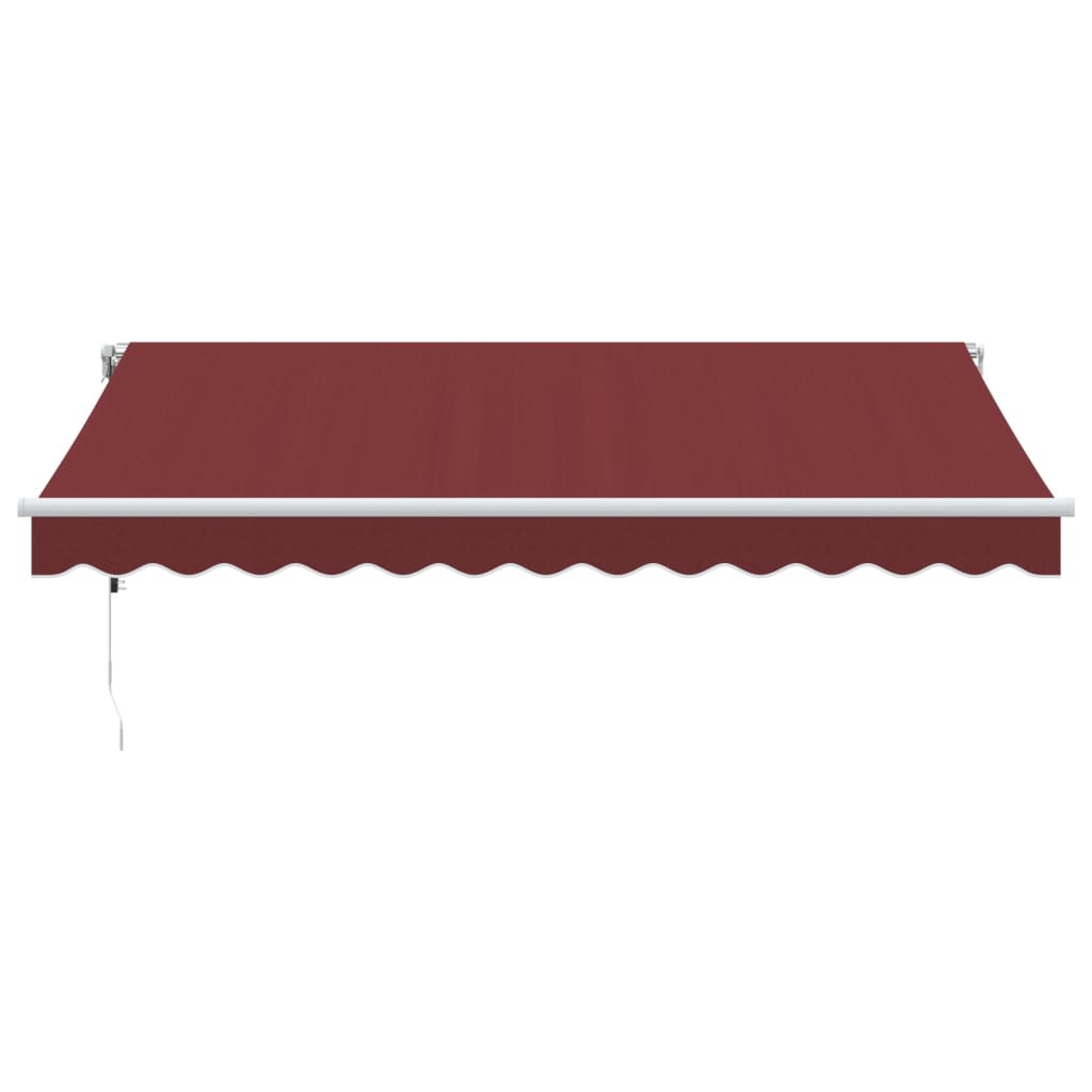 Auvent Vidaxx à extension automatique 350x250 cm rouge bordeaux