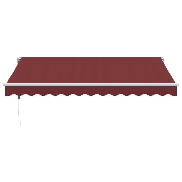 Auvent Vidaxx à extension automatique 350x250 cm rouge bordeaux
