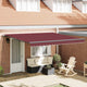 Auvent Vidaxx extensible manuellement 400x300 cm rouge bordeaux