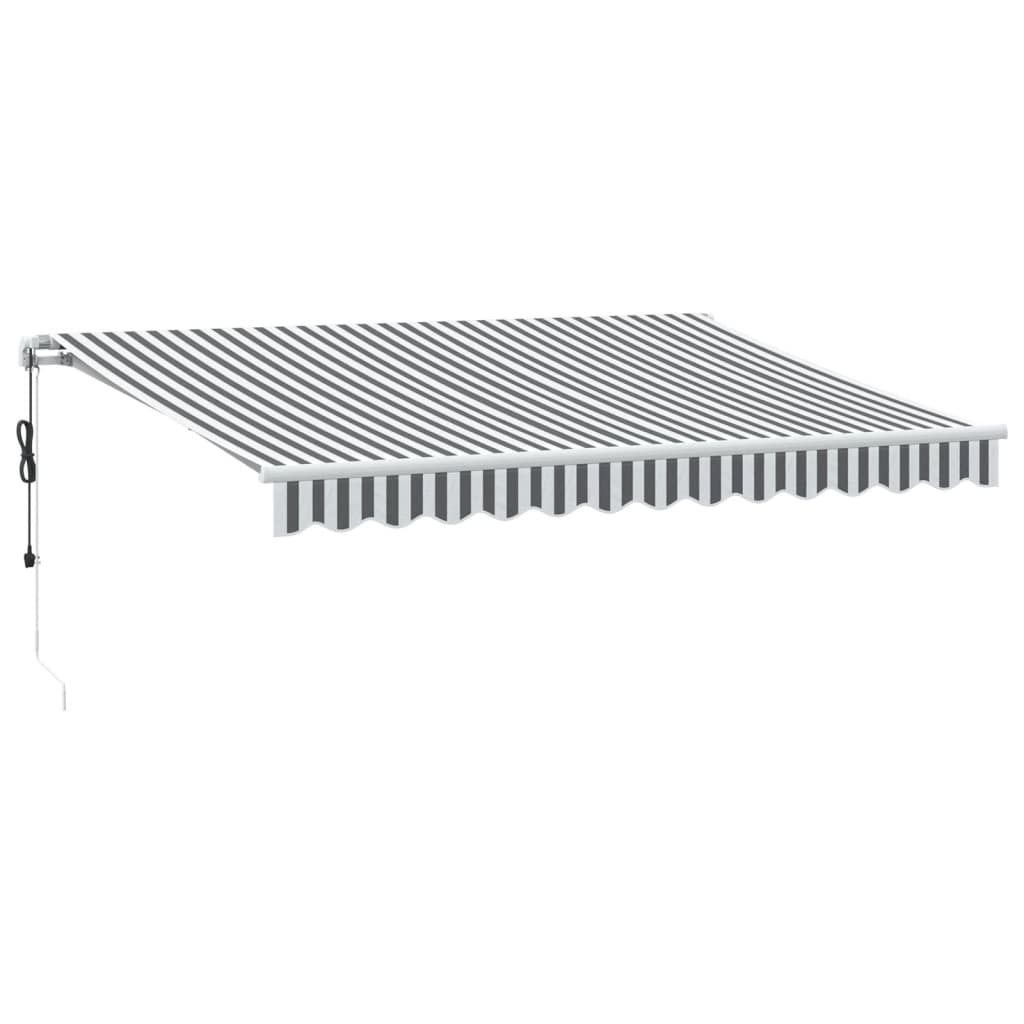 Auvent Vidaxx à extension automatique 350x250 cm couleur anthracite et blanc