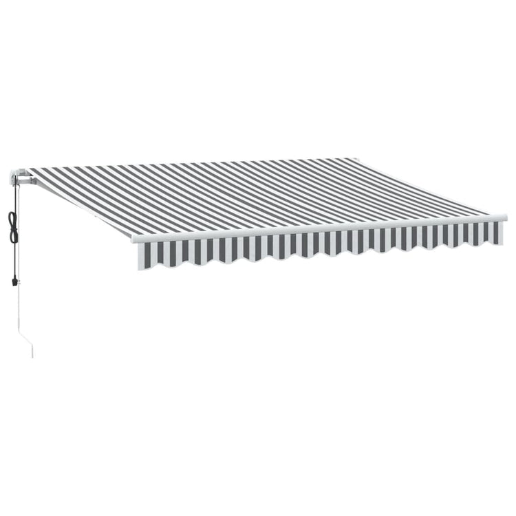 Auvent Vidaxx à extension automatique 350x250 cm couleur anthracite et blanc