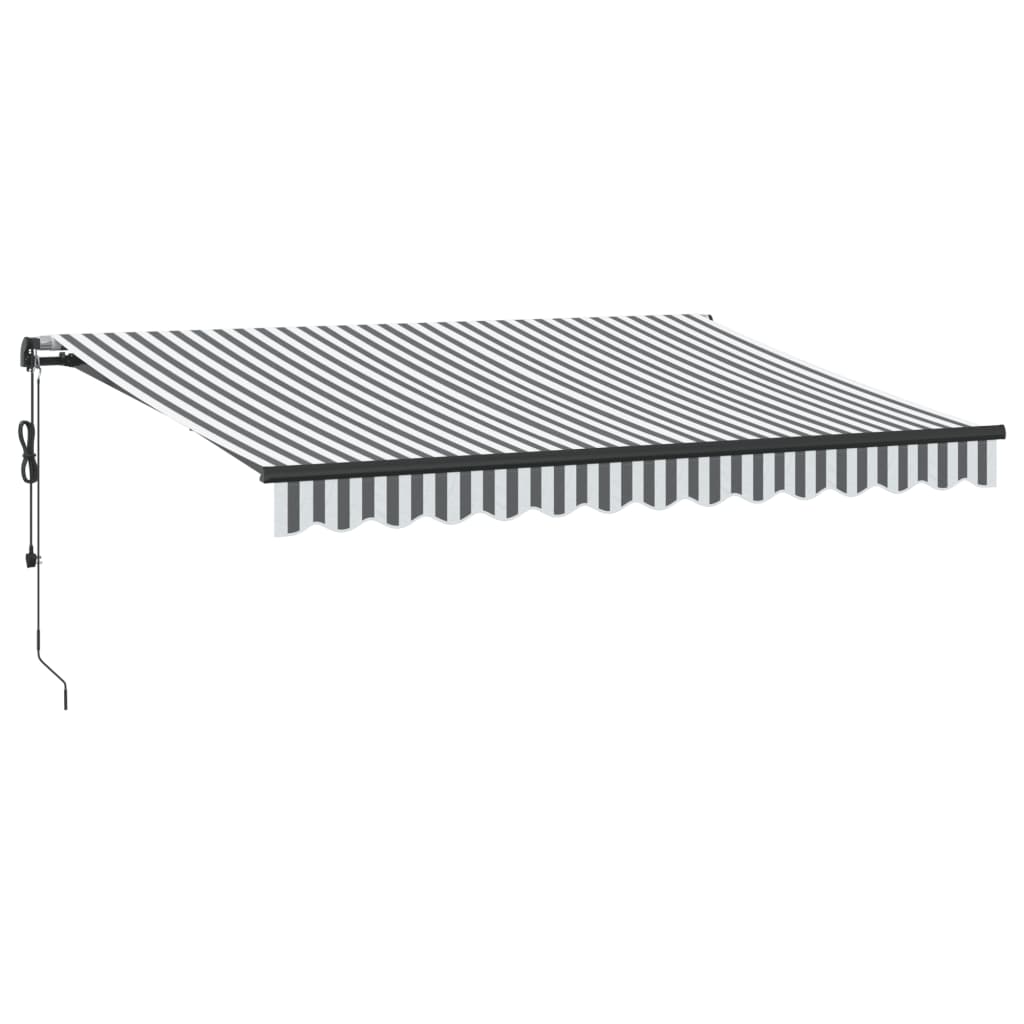 Auvent Vidaxx à extension automatique 350x250 cm couleur anthracite et blanc