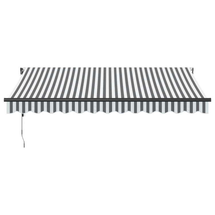 Auvent Vidaxx à extension automatique 350x250 cm couleur anthracite et blanc
