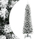 Vidaxl kunstkerstboom avec neige étroite de 210 cm en PVC et PE