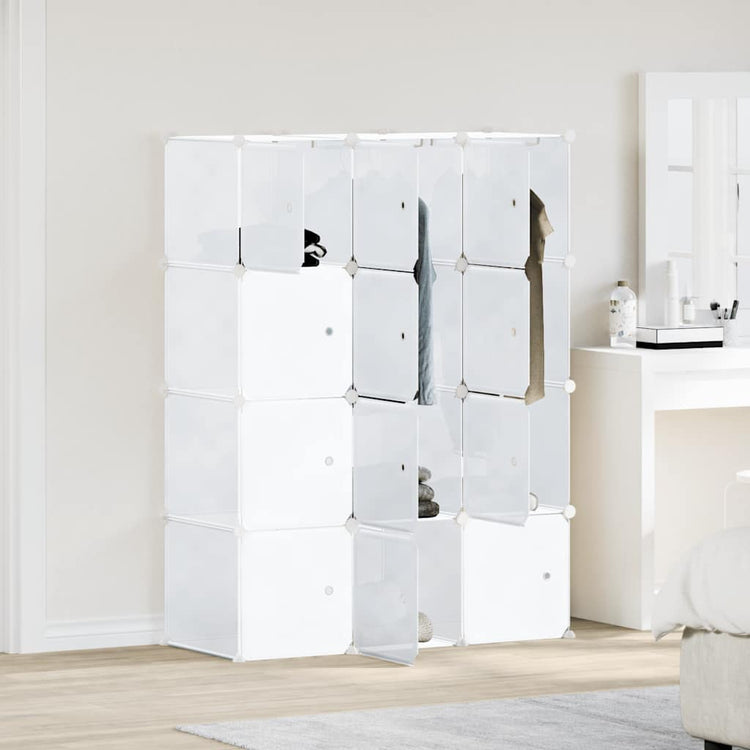 Meubles de stockage Vidaxl avec 12 compartiments et tiges suspendues en polypropène