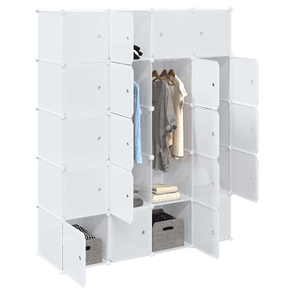 Meubles de stockage Vidaxl avec 20 compartiments et tiges suspendues en polypropène