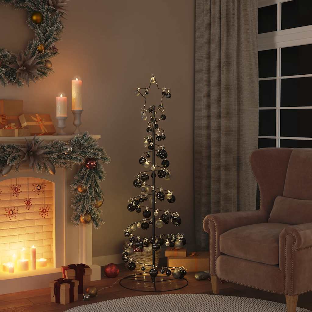 Vidaxl Boules de Noël 100 sts Ø3 4 6 cm noir
