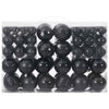 Vidaxl Boules de Noël 100 sts Ø3 4 6 cm noir