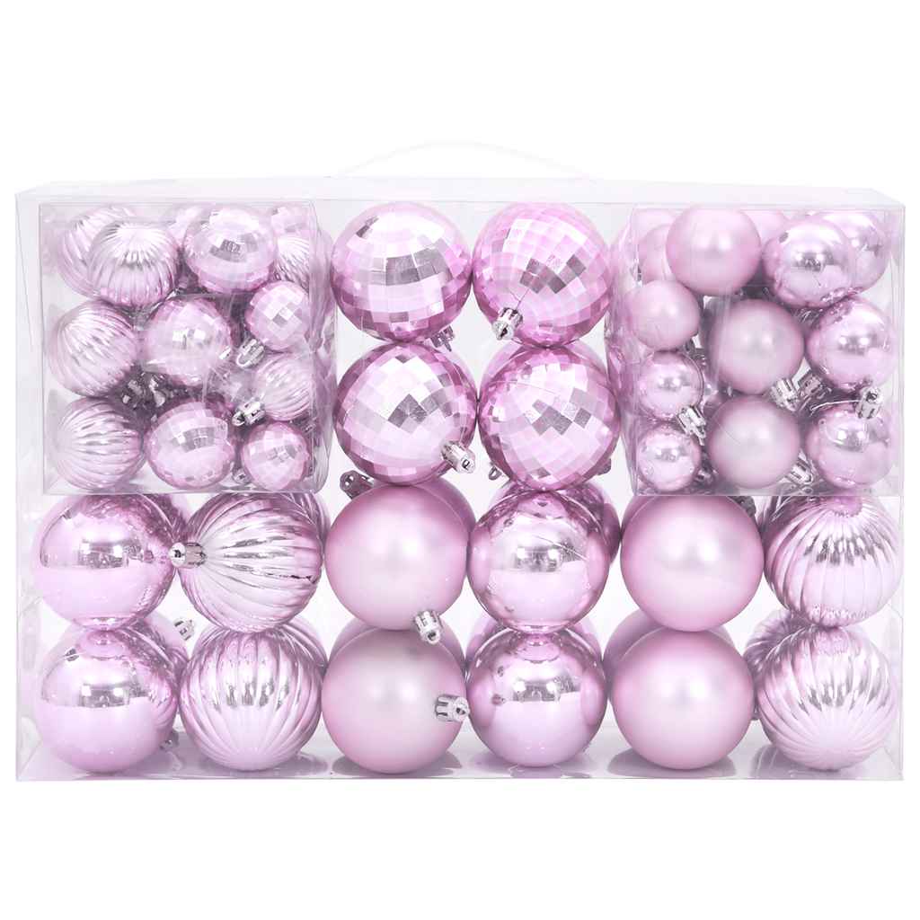 Vidaxl Boules de Noël 100 st Ø3 4 6 cm rose