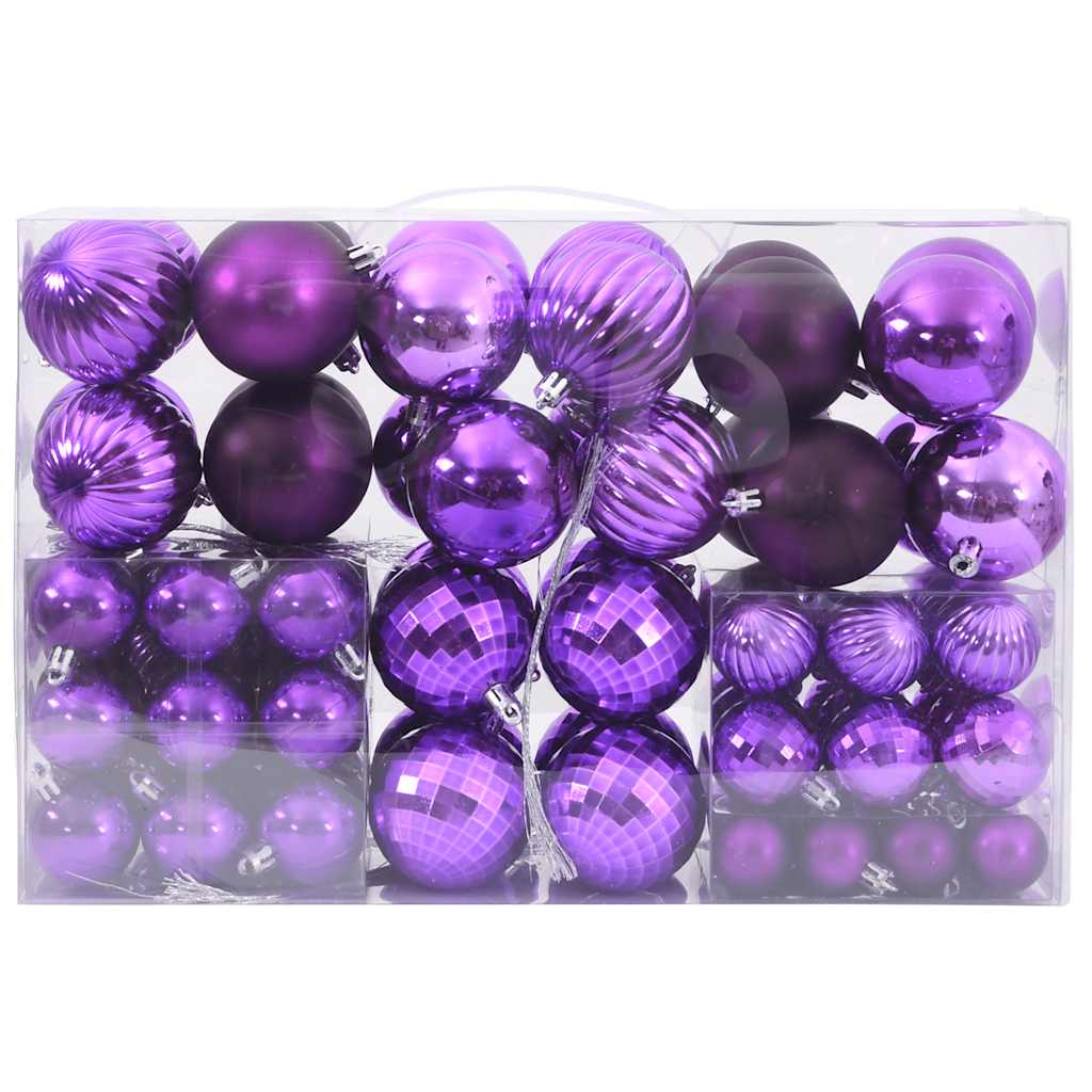 Vidaxl Boules de Noël 100 sts Ø3 4 6 cm lilas
