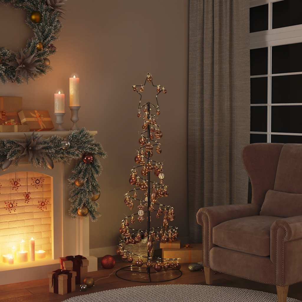 Vidaxl Boules de Noël 98 Sts Ø3 4 6 cm brun