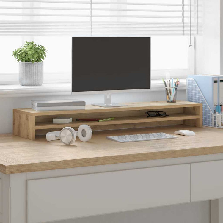 Vidaxx support pour moniteur chêne artisanal 100x24x13 cm