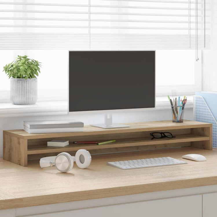 Vidaxx support pour moniteur chêne artisanal 100x24x13 cm