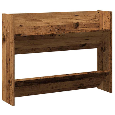 Armoire à chaussures murales vidaxl 80x18x60 cm en bois de propriété en bois vieux -colore