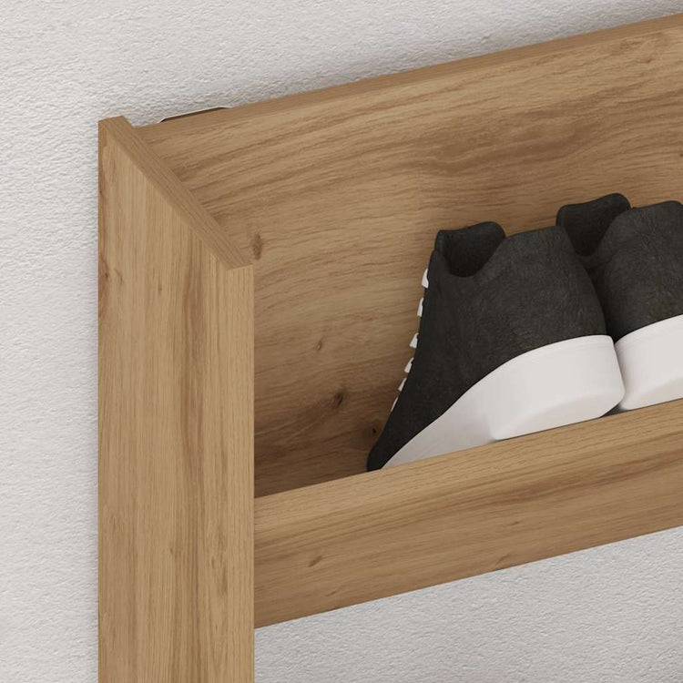 Armoire à chaussures murales vidaxl 80x18x60 cm Couleur de chêne artisanal en bois transformé