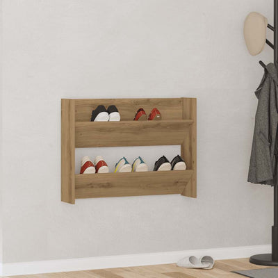 Armoire à chaussures murales vidaxl 80x18x60 cm Couleur de chêne artisanal en bois transformé