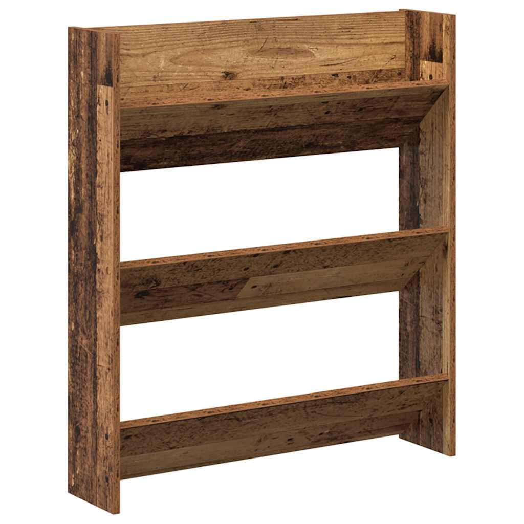 Armoire de chaussures murales vidaxl 80x18x90 cm en bois de bois ancien en bois coloré