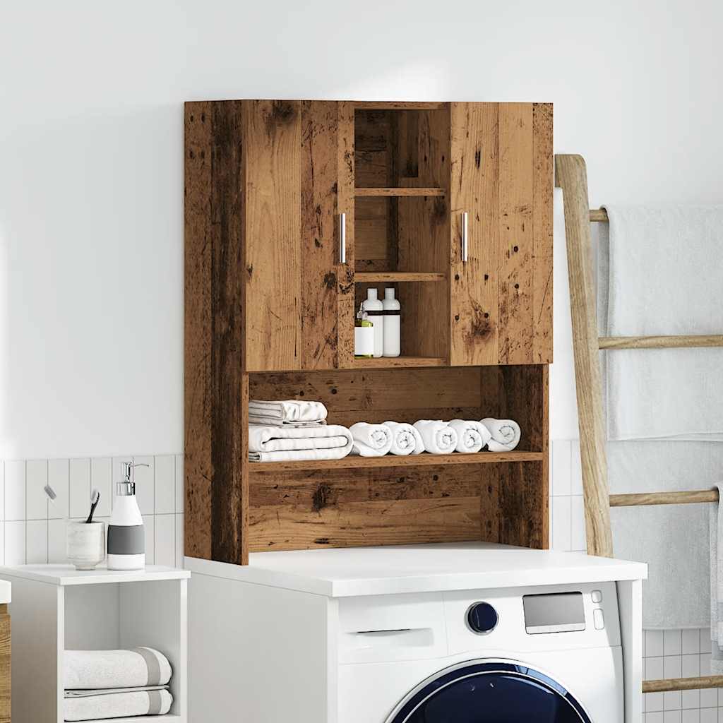 Vidaxl Washing Machine Cuard 70.5x25.5x90 cm Old Wood -Colored