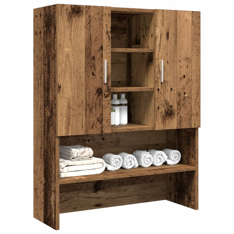 Vidaxl Washing Machine Cuard 70.5x25.5x90 cm Old Wood -Colored