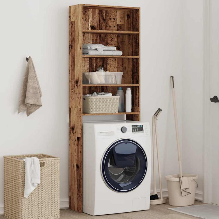 Vidaxl Washing Machine Counboard 64x24x190 cm Old Wood colored