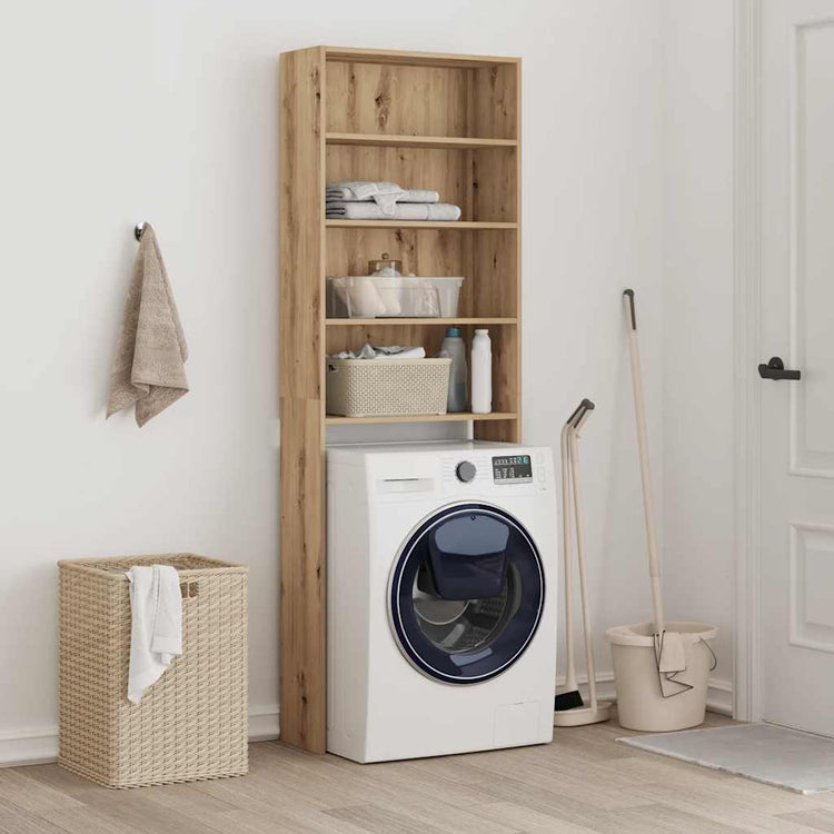 Vidaxl Washing Machine Cabinet 64x24x190 cm Couleur de chêne artisanal