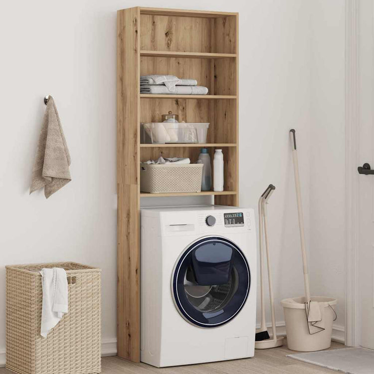 Vidaxl Washing Machine Cabinet 64x24x190 cm Couleur de chêne artisanal