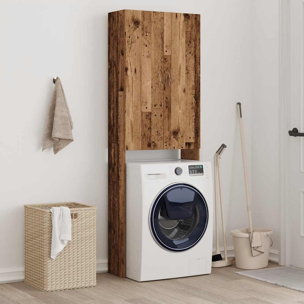Vidaxl Washing Machine Cabinet 64x25.5x190 cm Old Wood Colored
