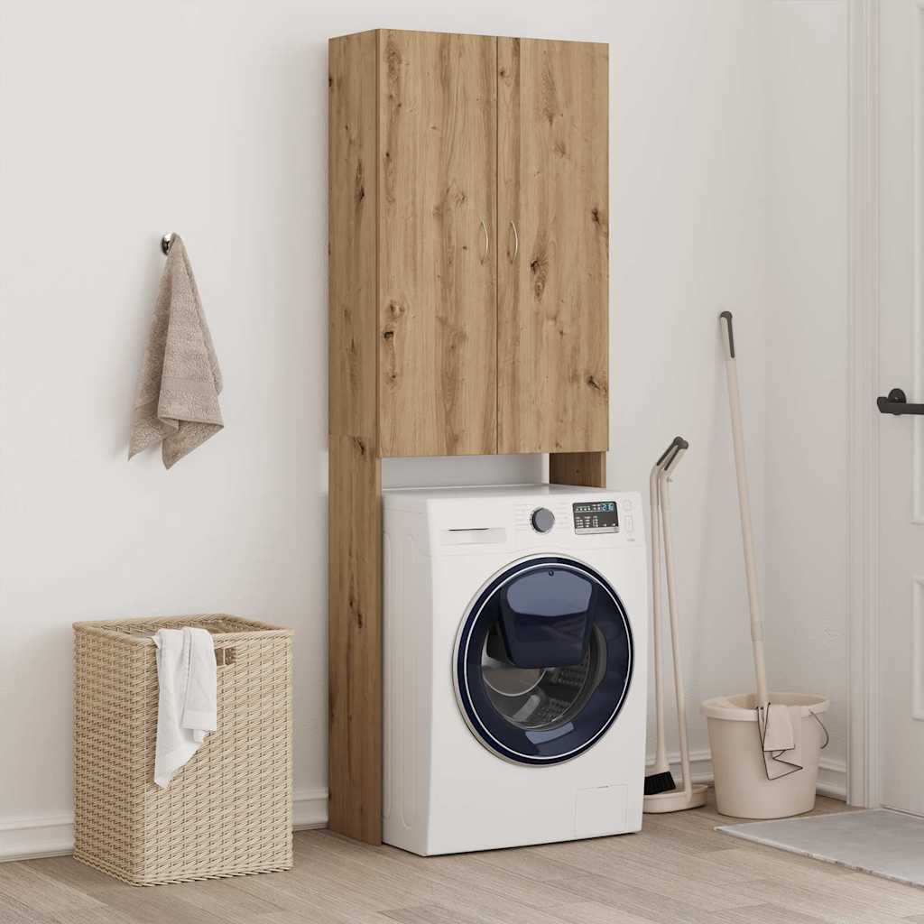 Vidaxx meuble lave linge 64x25,5x190 cm coloris chêne artisanal