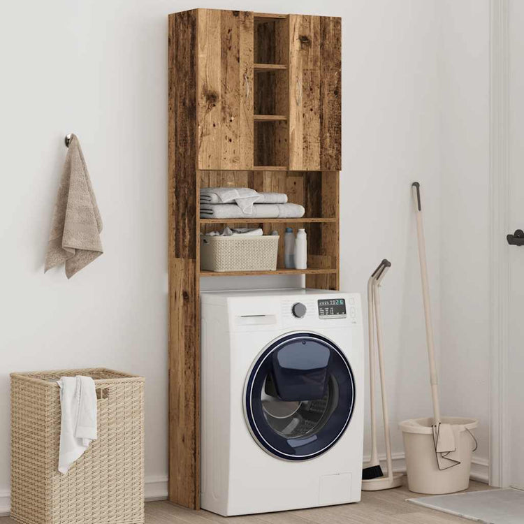Vidaxl Washing Machine Cabinet 64x25.5x190 cm Old Wood Colored